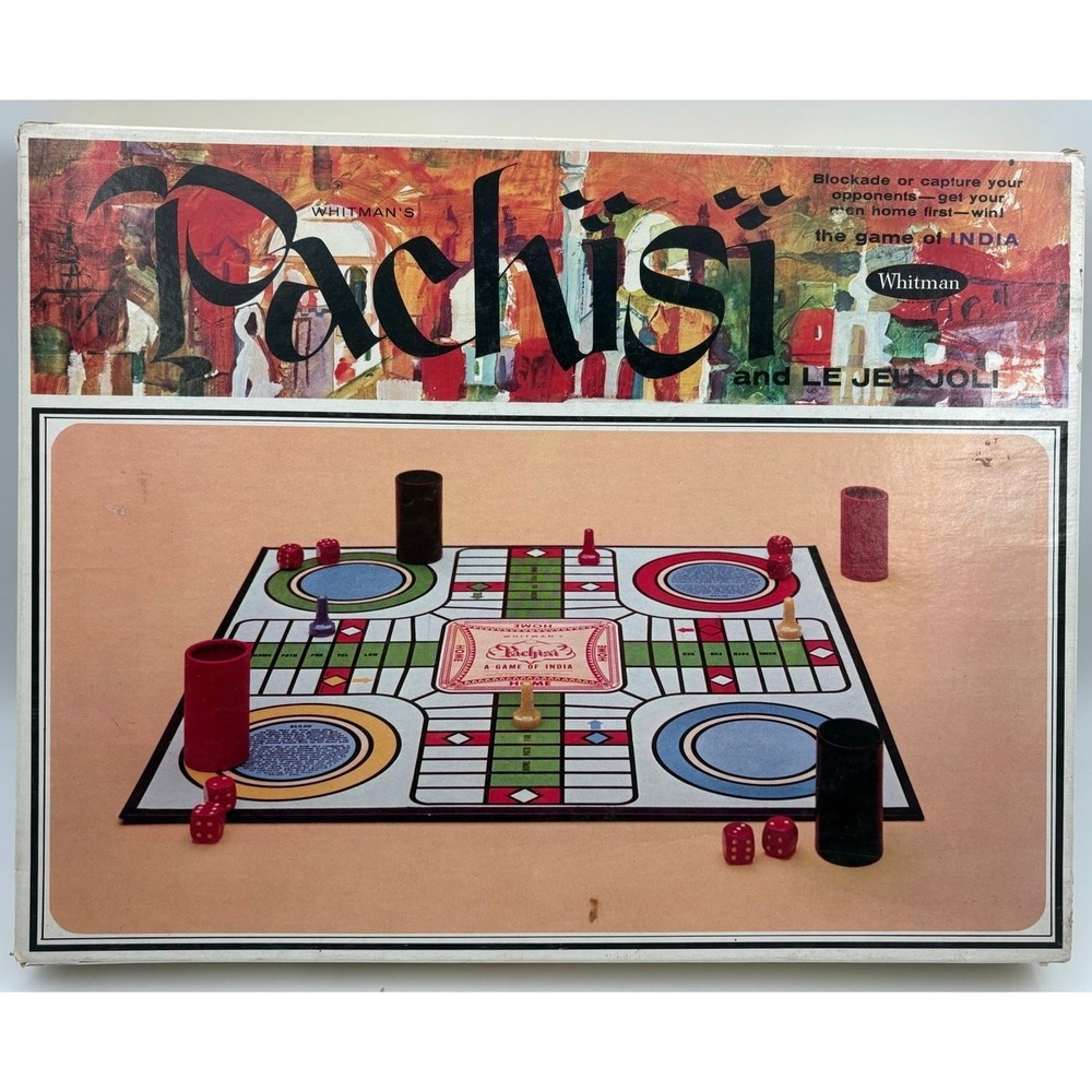 Pachisi The Game of India Board Game Whitman Vintage‎ 1967 Complete